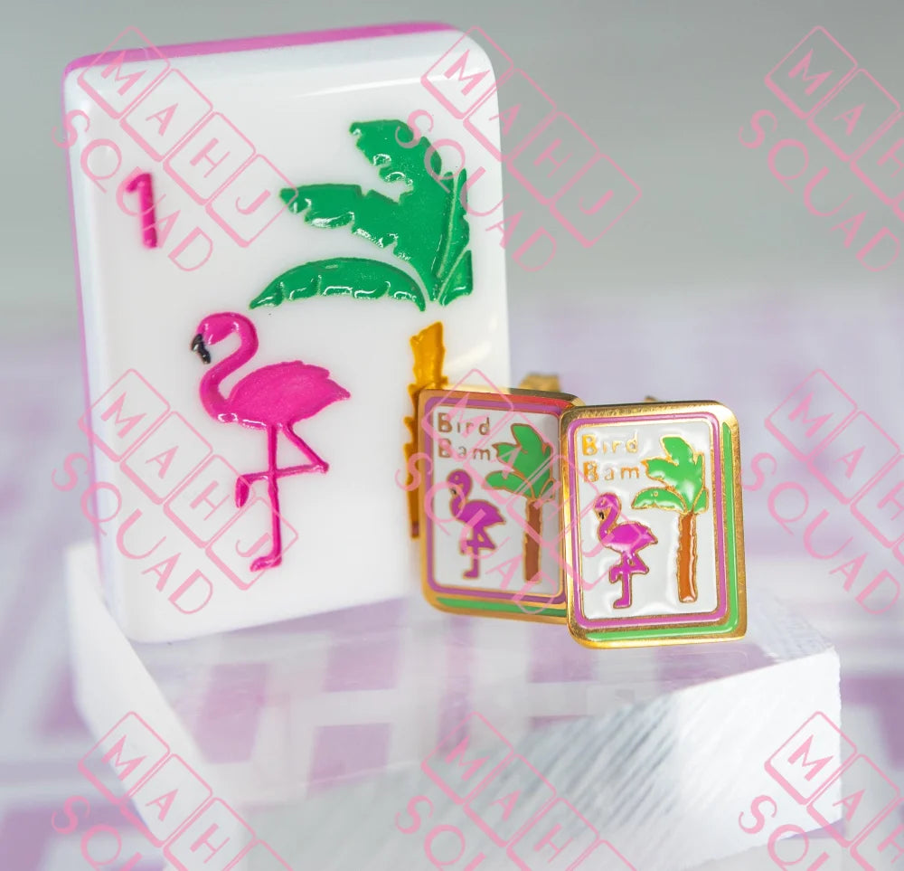 Bird Bam Mahjong earrings - Stud Earrings