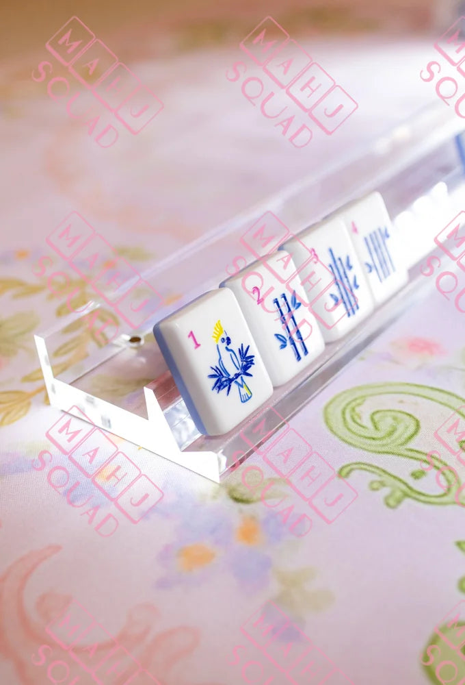 Blue Chinoiserie Mahjong Tiles - Mahjong