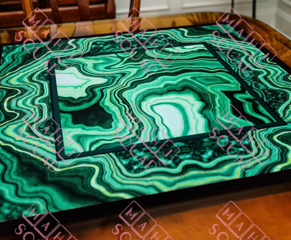 Green Malachite Mahjong Mat - Mahjong Mats