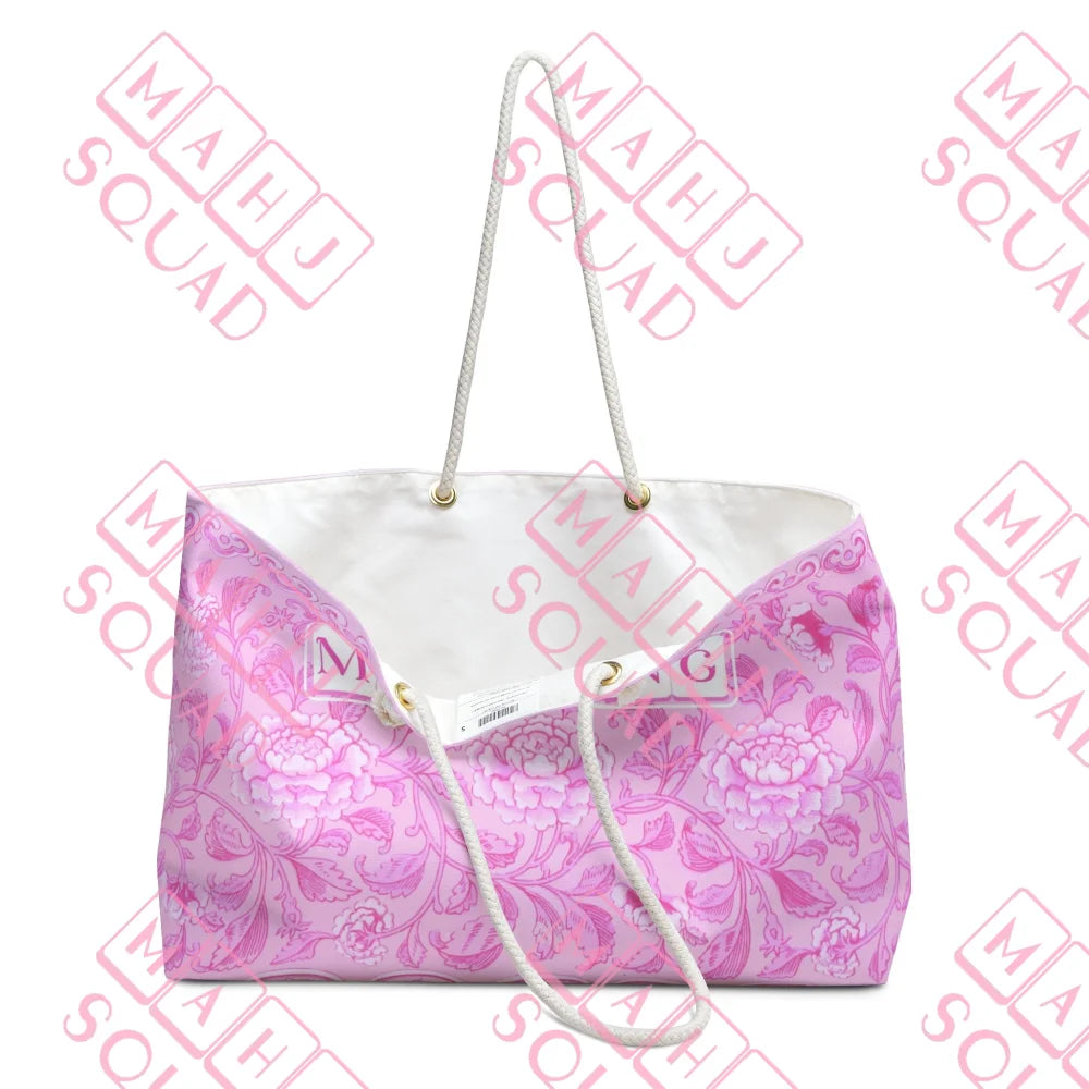 Pink Chinoiserie Mahjong tote - Totes