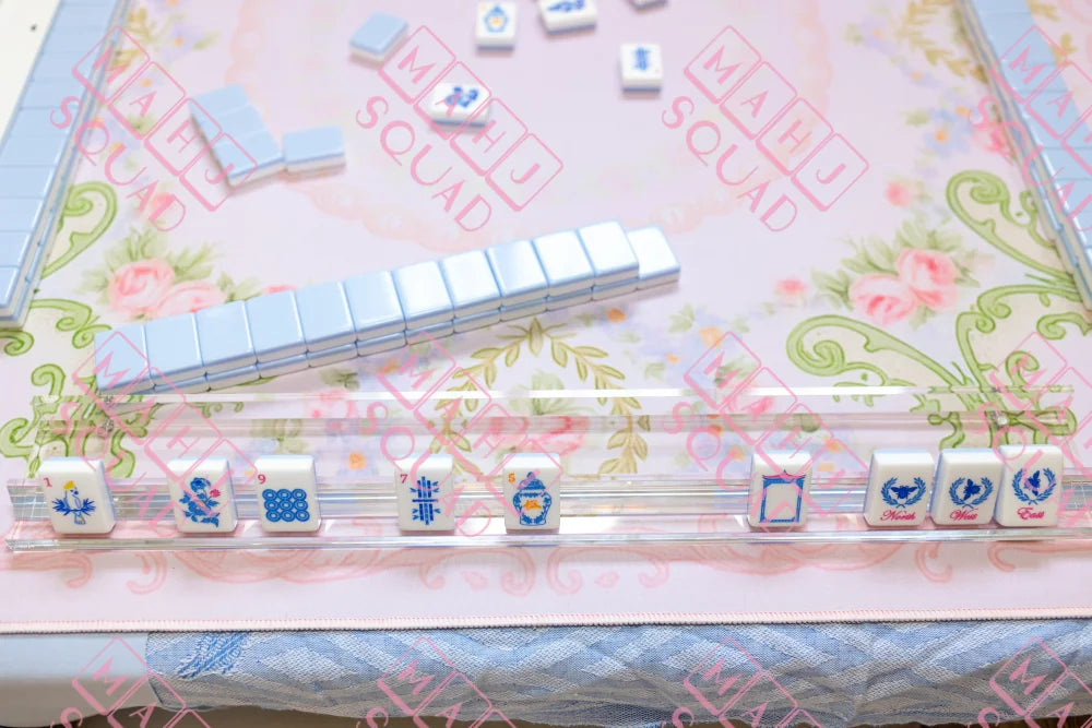 Transparent Lucite Acrylic Racks- 19 inch-set of 4 - Mahjong Racks