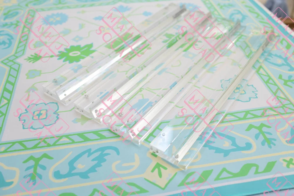 Transparent Lucite Acrylic Racks- 19 inch-set of 4 - Mahjong Racks