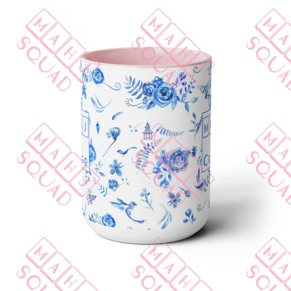 Blue Chinoiserie Mahjong Coffee Mug - Mugs
