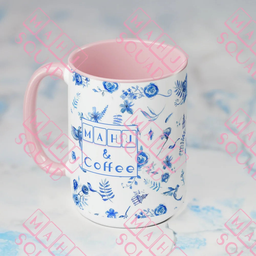 Blue Chinoiserie Mahjong Coffee Mug - Mugs
