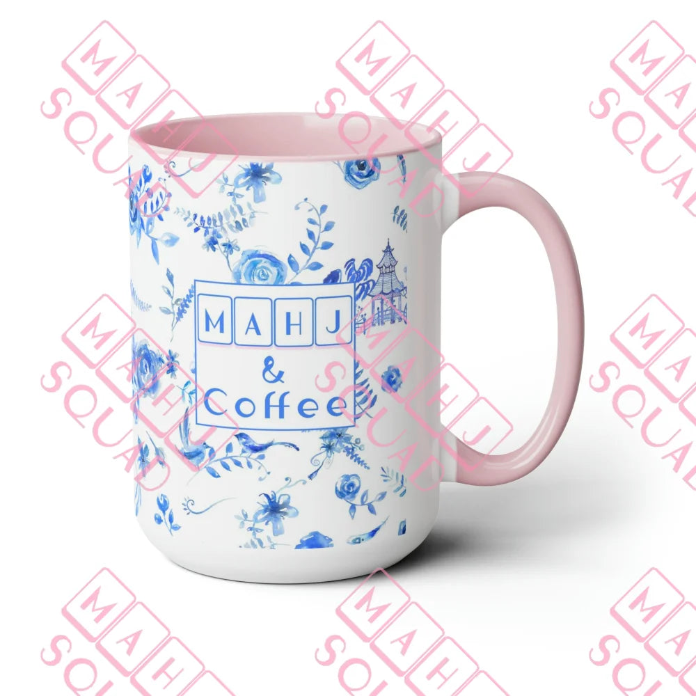 Blue Chinoiserie Mahjong Coffee Mug - Mugs