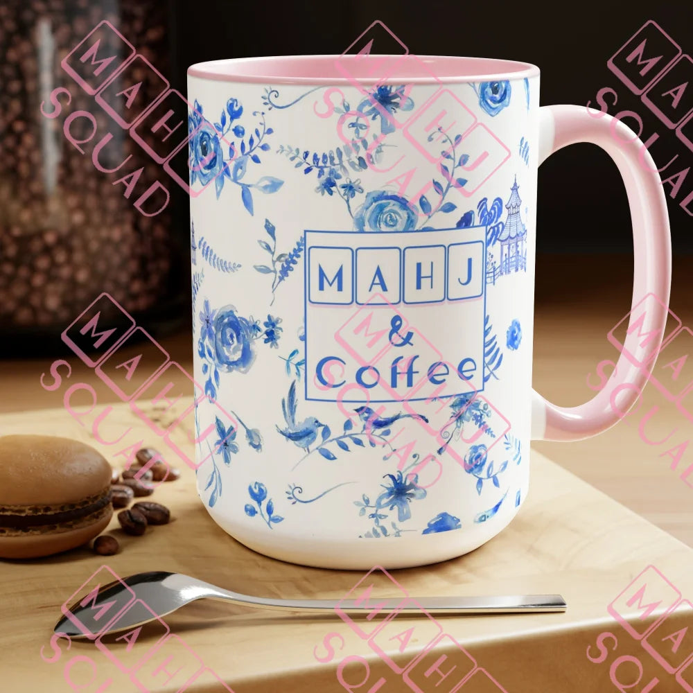 Blue Chinoiserie Mahjong Coffee Mug - Mugs