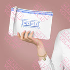 Blue Chinoiserie Mahjong League card pouch - Clutches & Evening Bags