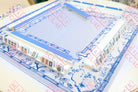 Blue Chinoiserie Mahjong Mat - Mahjong Mats