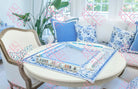Blue Chinoiserie Mahjong Mat - Mahjong Mats