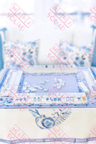 Blue Chinoiserie Mahjong Mat - Mahjong Mats