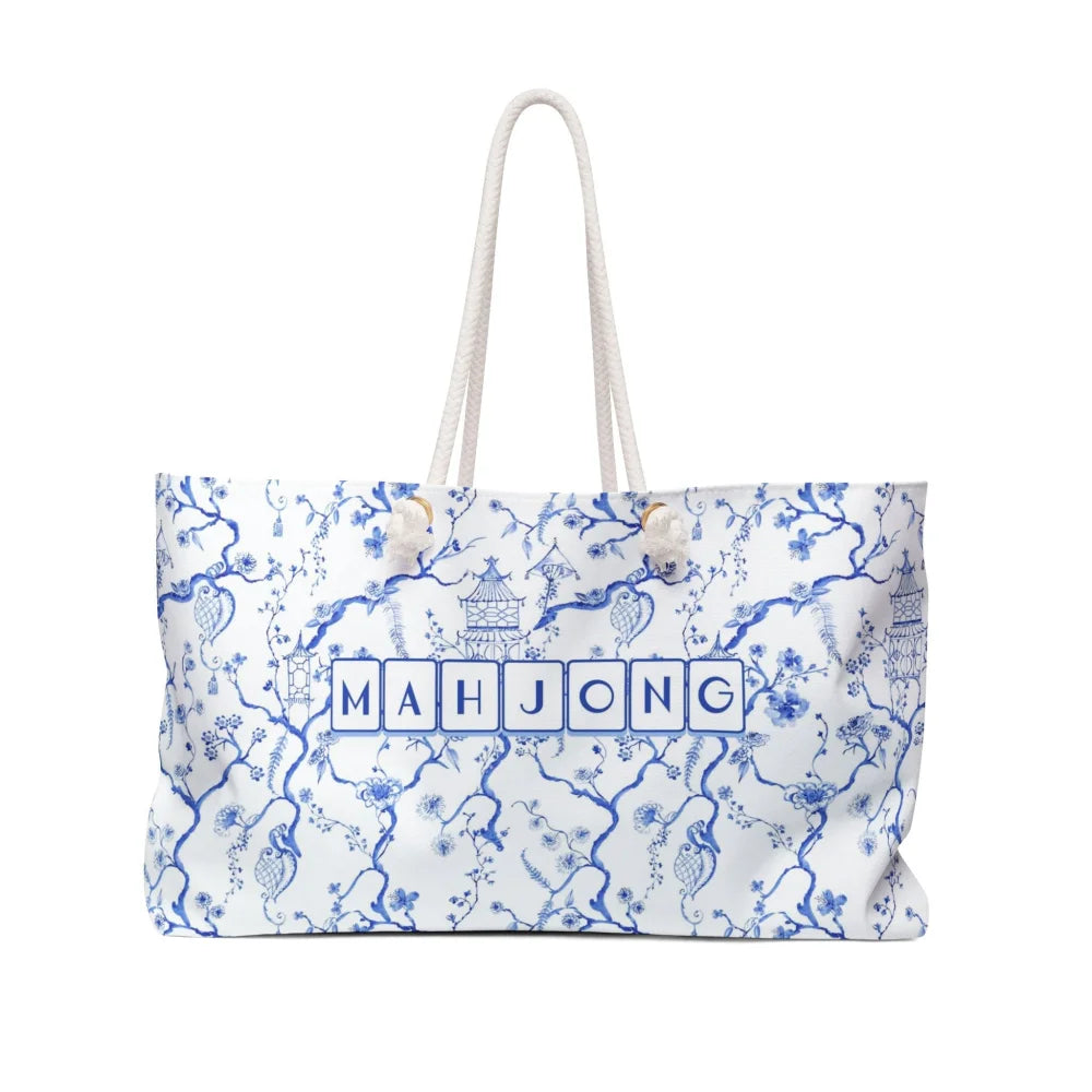Blue Chinoiserie Mahjong tote - Totes