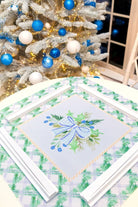 Blue Christmas Mahjong Mat - Mahjong Mats