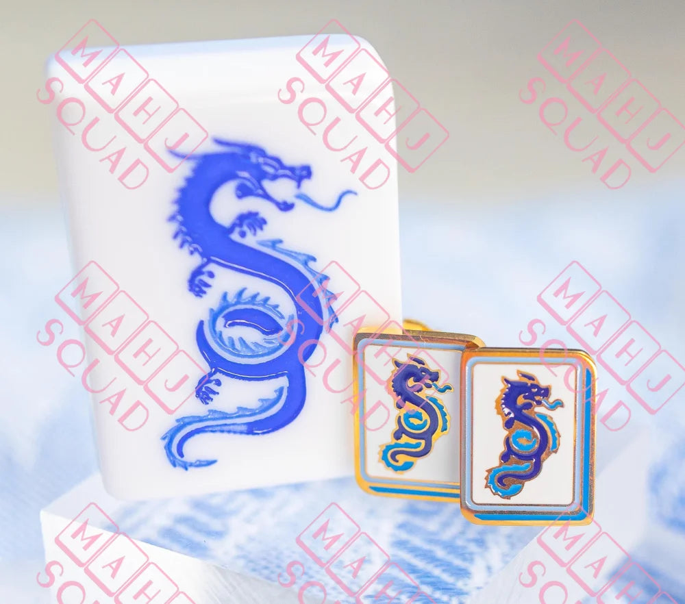 Dragon Mahjong earrings - Stud Earrings