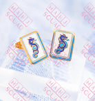Dragon Mahjong earrings - Stud Earrings