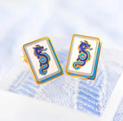Dragon Mahjong earrings - Stud Earrings