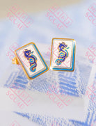 Dragon Mahjong earrings - Stud Earrings