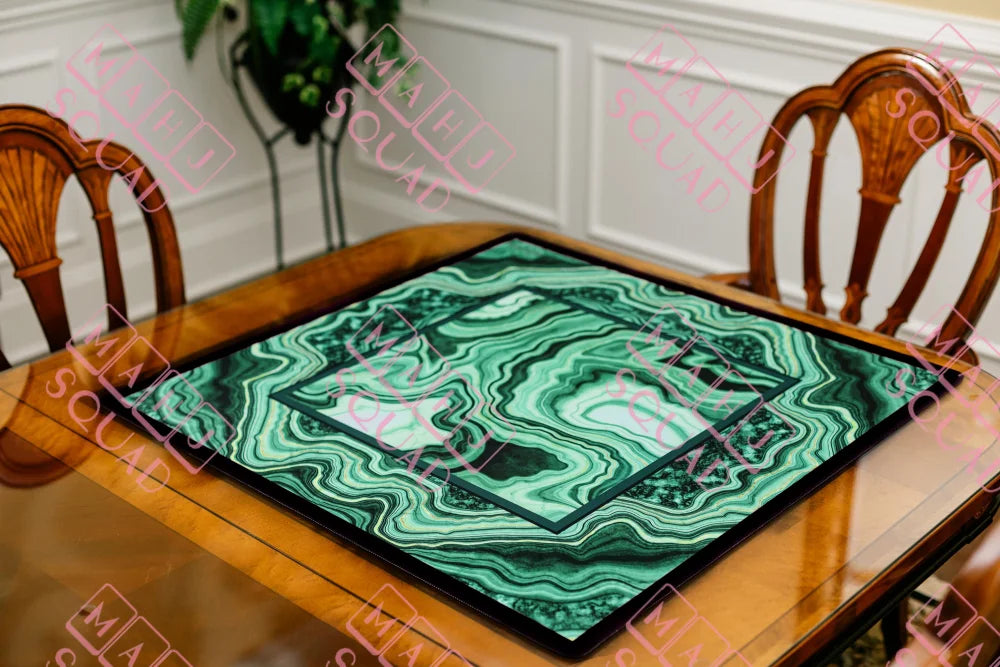 Green Malachite Mahjong Mat - Mahjong Mats