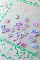 Jade Green Chinoiserie Mahjong Mat - Mahjong Mats