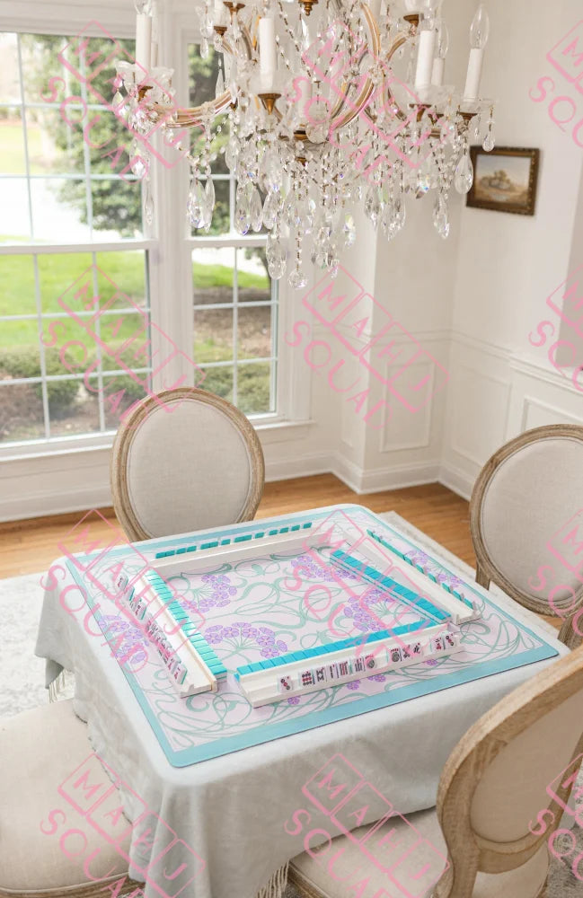 Parisian Lilac Floral Mahjong Mat - Mahjong Mats