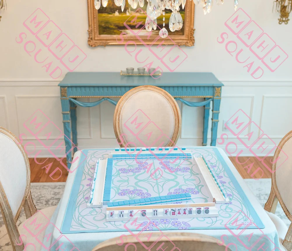 Parisian Lilac Floral Mahjong Mat - Mahjong Mats