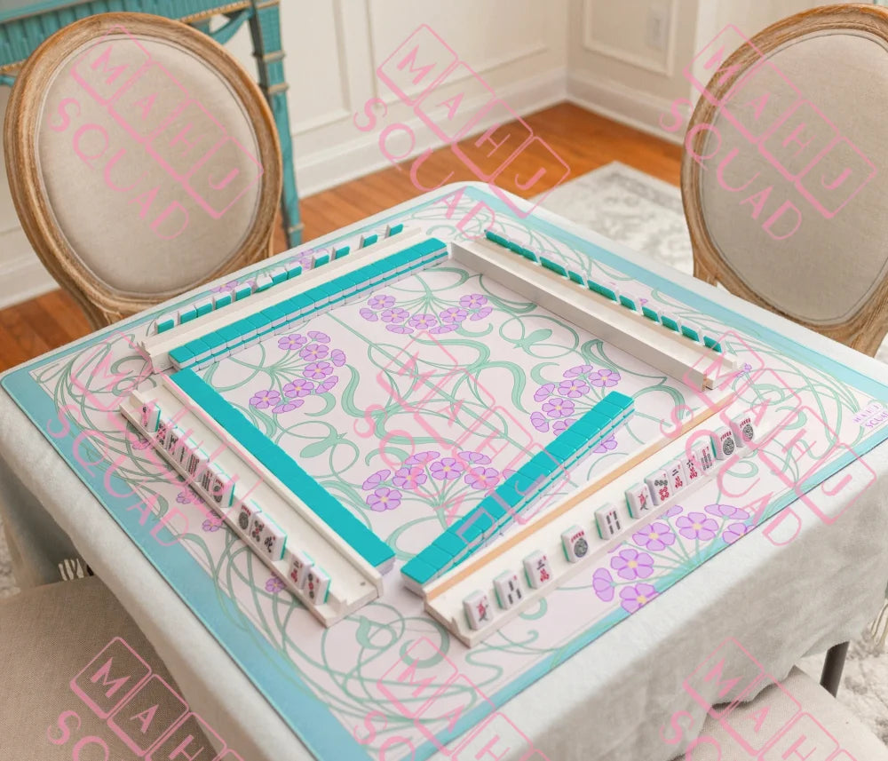 Parisian Lilac Floral Mahjong Mat - Mahjong Mats