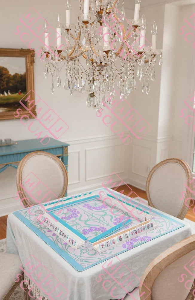 Parisian Lilac Floral Mahjong Mat - Mahjong Mats