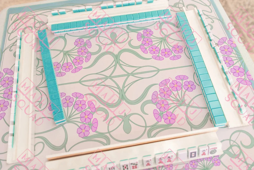 Parisian Lilac Floral Mahjong Mat - Mahjong Mats