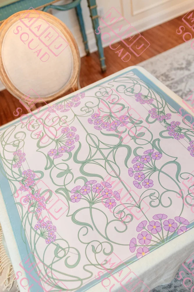 Parisian Lilac Floral Mahjong Mat - Mahjong Mats