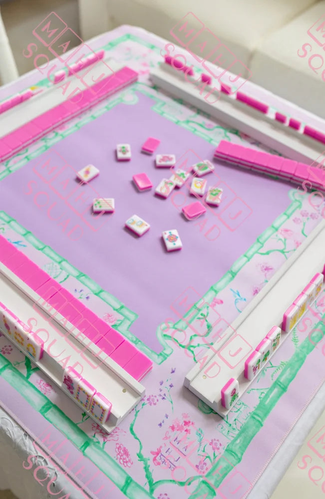 Pastel Chinoiserie Mahjong Mat - Mahjong Mats
