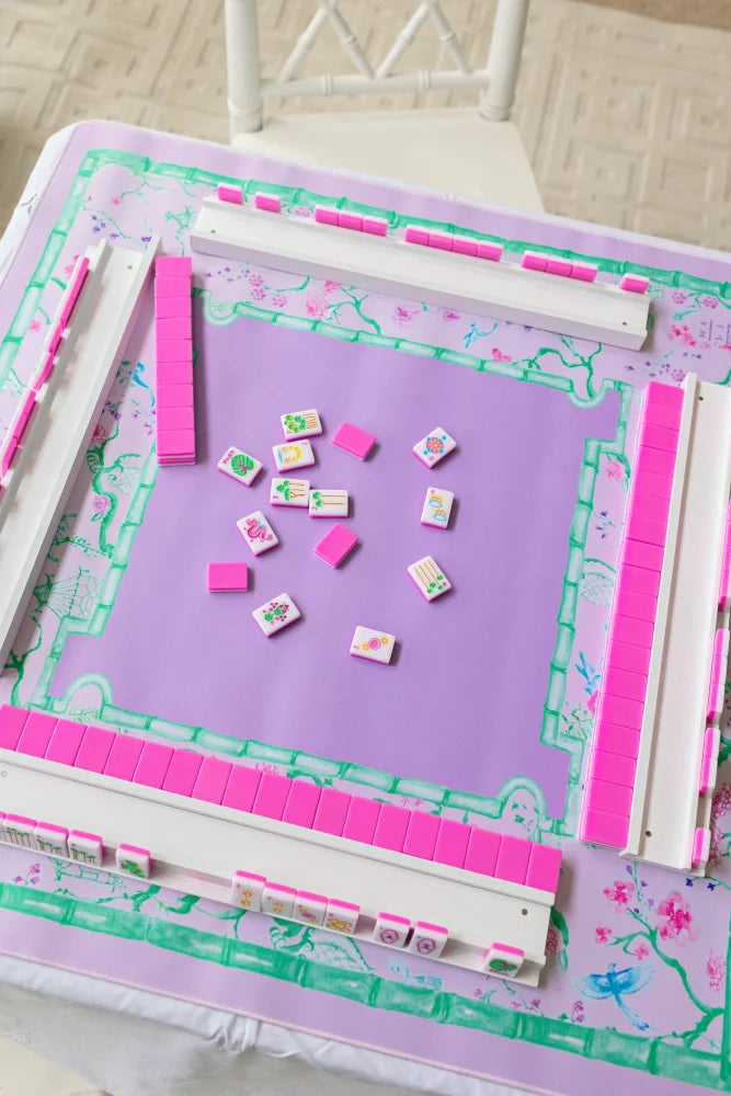 Pastel Chinoiserie Mahjong Mat - Mahjong Mats