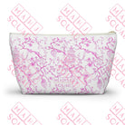 Pink and White Chinoiserie Mahjong tile bag - Pouches & Coin Purses