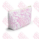 Pink and White Chinoiserie Mahjong tile bag - Pouches & Coin Purses