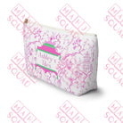 Pink and White Chinoiserie Mahjong tile bag - Pouches & Coin Purses