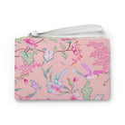 Pink Chinoiserie Mahjong League card clutch - Clutches & Evening Bags