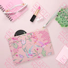 Pink Chinoiserie Mahjong League card clutch - Clutches & Evening Bags