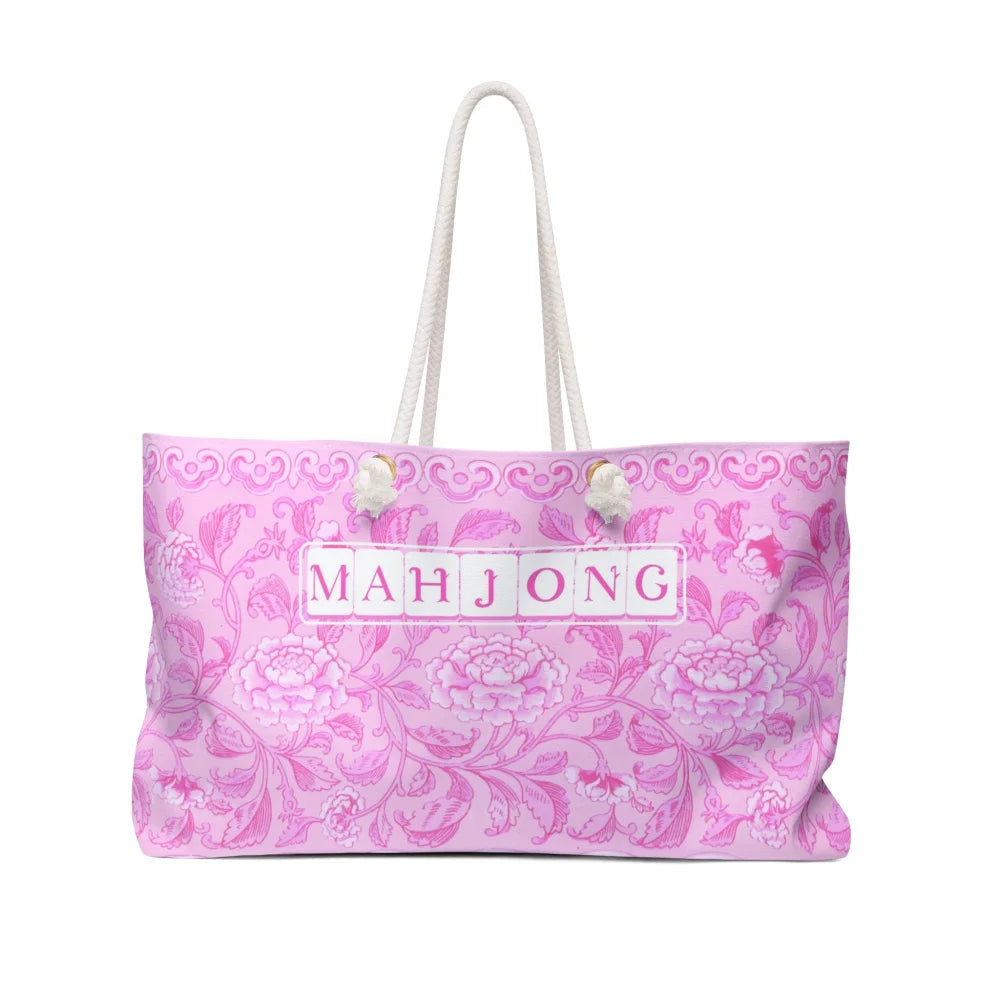 Pink Chinoiserie Mahjong tote - Totes