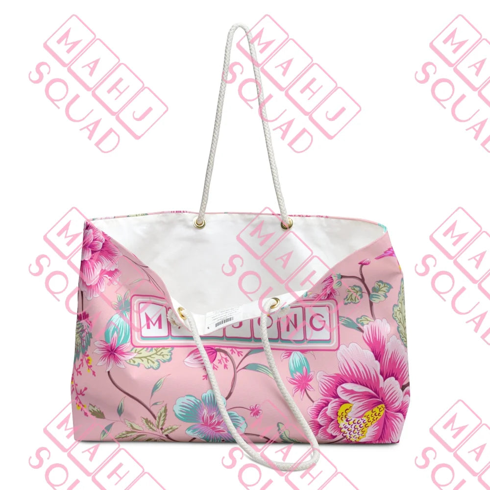 Pink Chinoiserie Mahjong tote - Totes