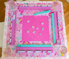 Pink Floral Chinoiserie Mahjong Mat - Mahjong Mats