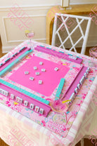 Pink Floral Chinoiserie Mahjong Mat - Mahjong Mats
