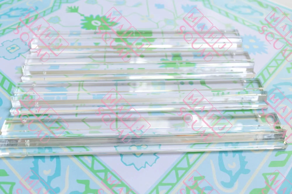 Transparent Lucite Acrylic Racks- 19 inch-set of 4 - Mahjong Racks