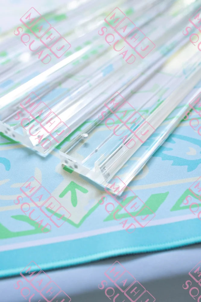 Transparent Lucite Acrylic Racks- 19 inch-set of 4 - Mahjong Racks