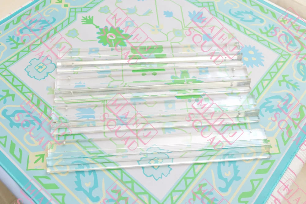 Transparent Lucite Acrylic Racks- 19 inch-set of 4 - Mahjong Racks