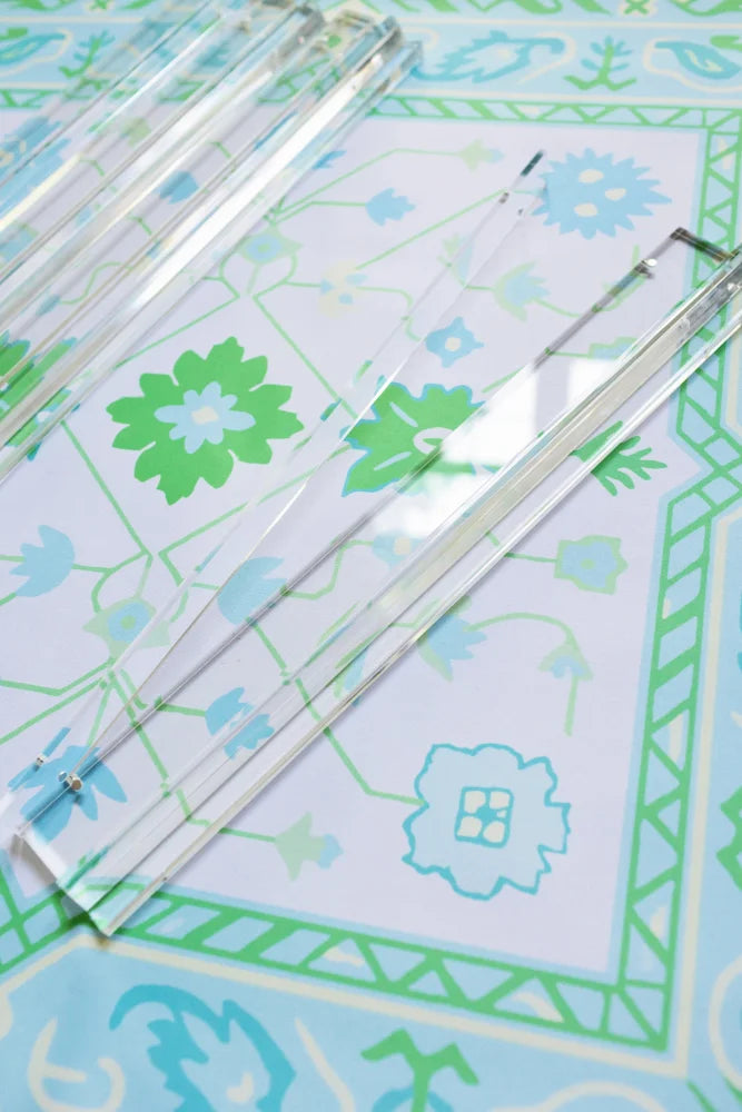 Transparent Lucite Acrylic Racks- 19 inch-set of 4 - Mahjong Racks