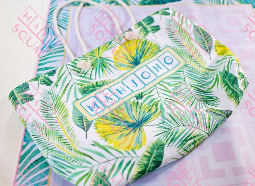 Tropical Palm Mahjong Tote - Totes