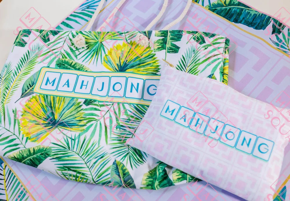 Tropical Palm Mahjong Tote - Totes